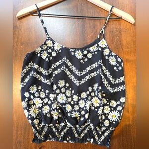 Love Fire Black and White Floral Camisole